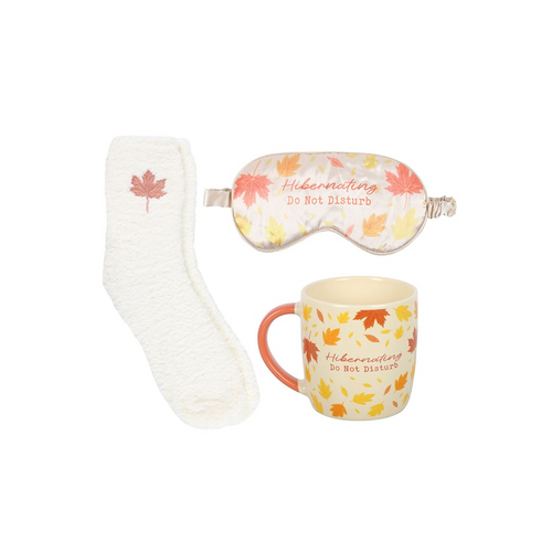 Autumn Hibernation Kit with Mug, Socks and Eye Mask