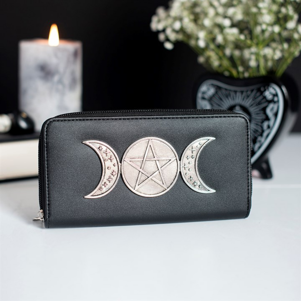 Triple Moon Zippered Purse/Wallet